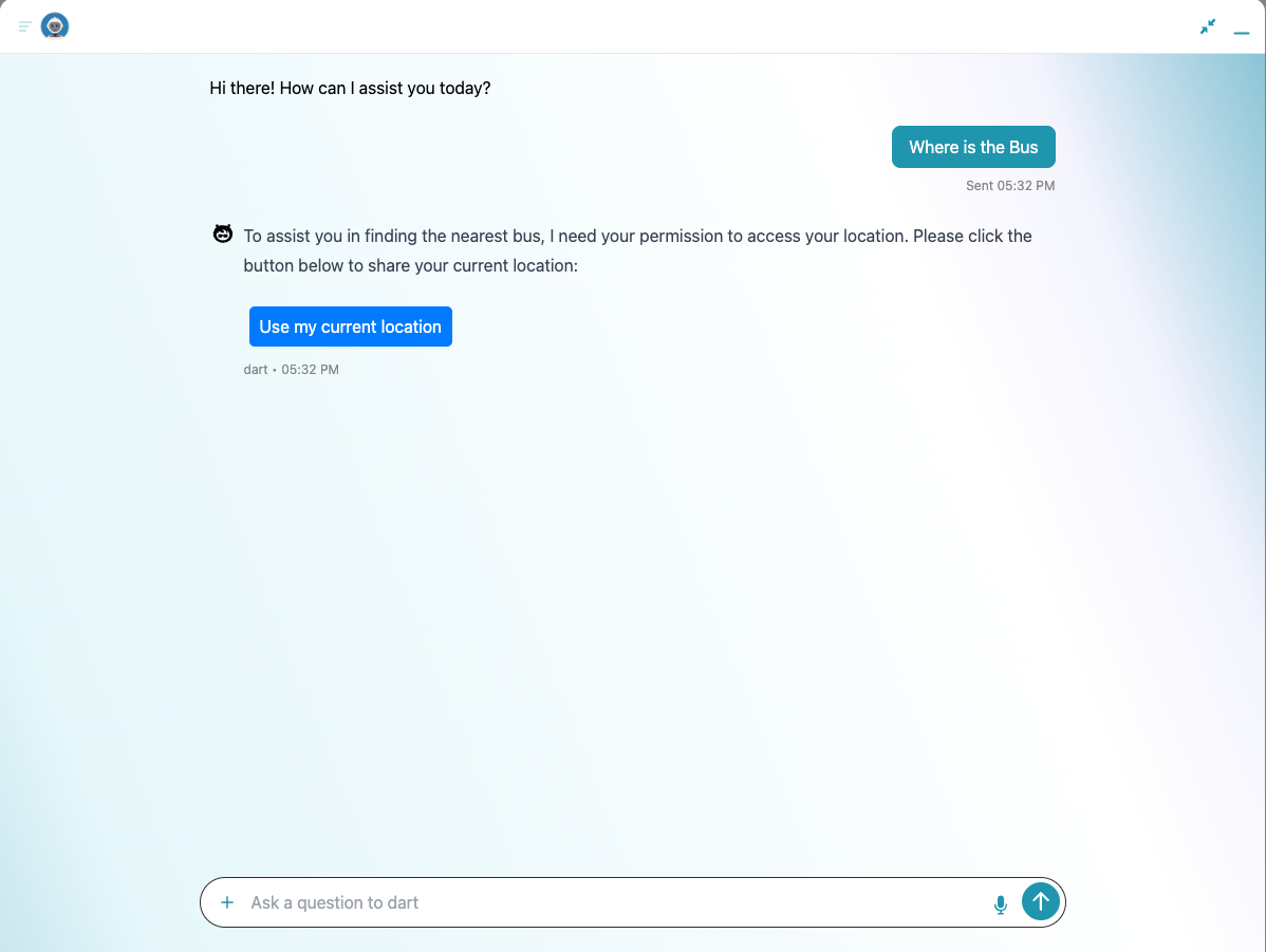 Asking for bus