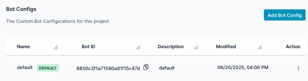 bot config id