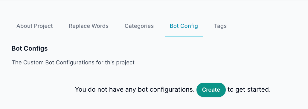 bot config getting started