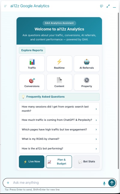 Google Analitics Multipanel Bot