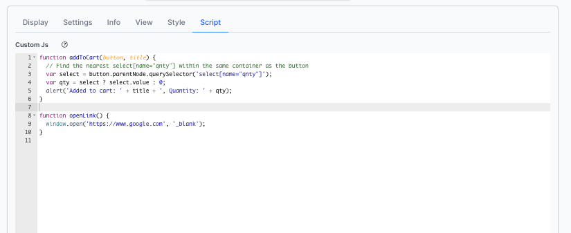Script tag