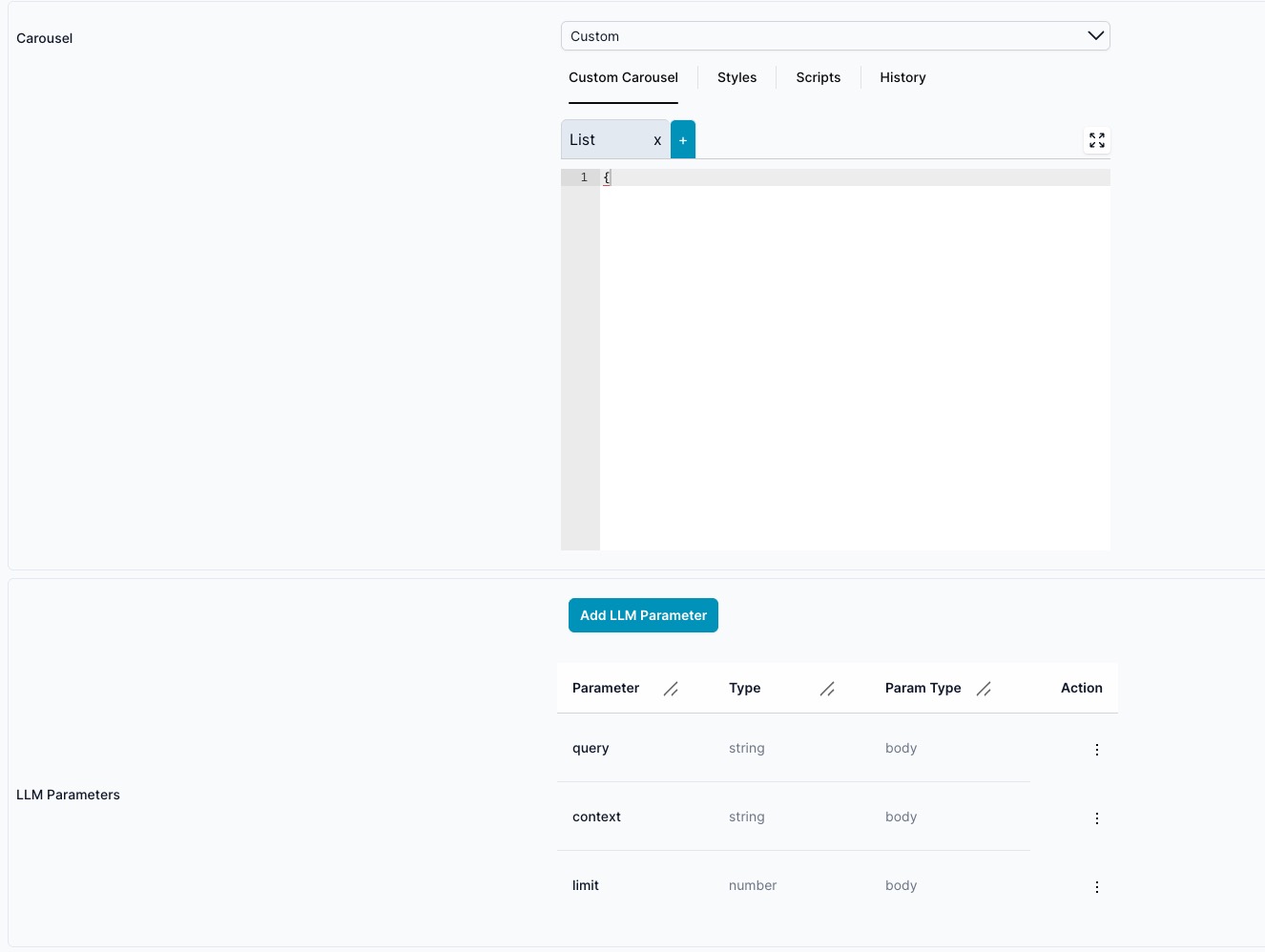 Select carousel custom