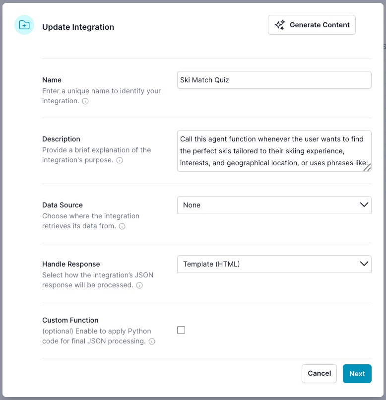 Integration properties