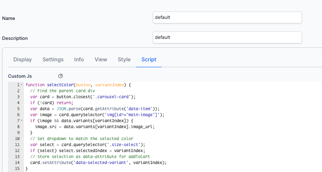 JavaScript ecom