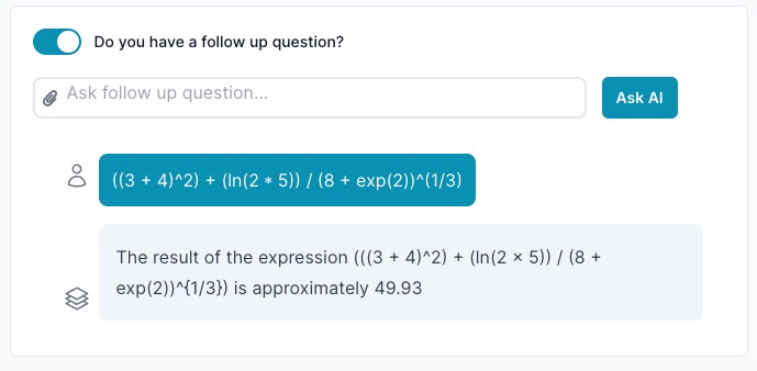 example doing a math problem