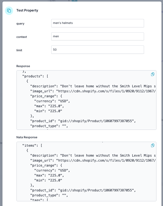 jsonata response transformed to items