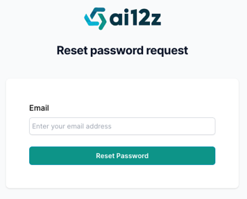 Reset Password dialog, enter your email click button to reset password