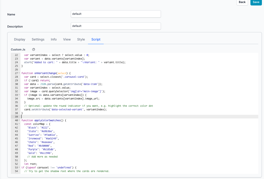javacript for this example