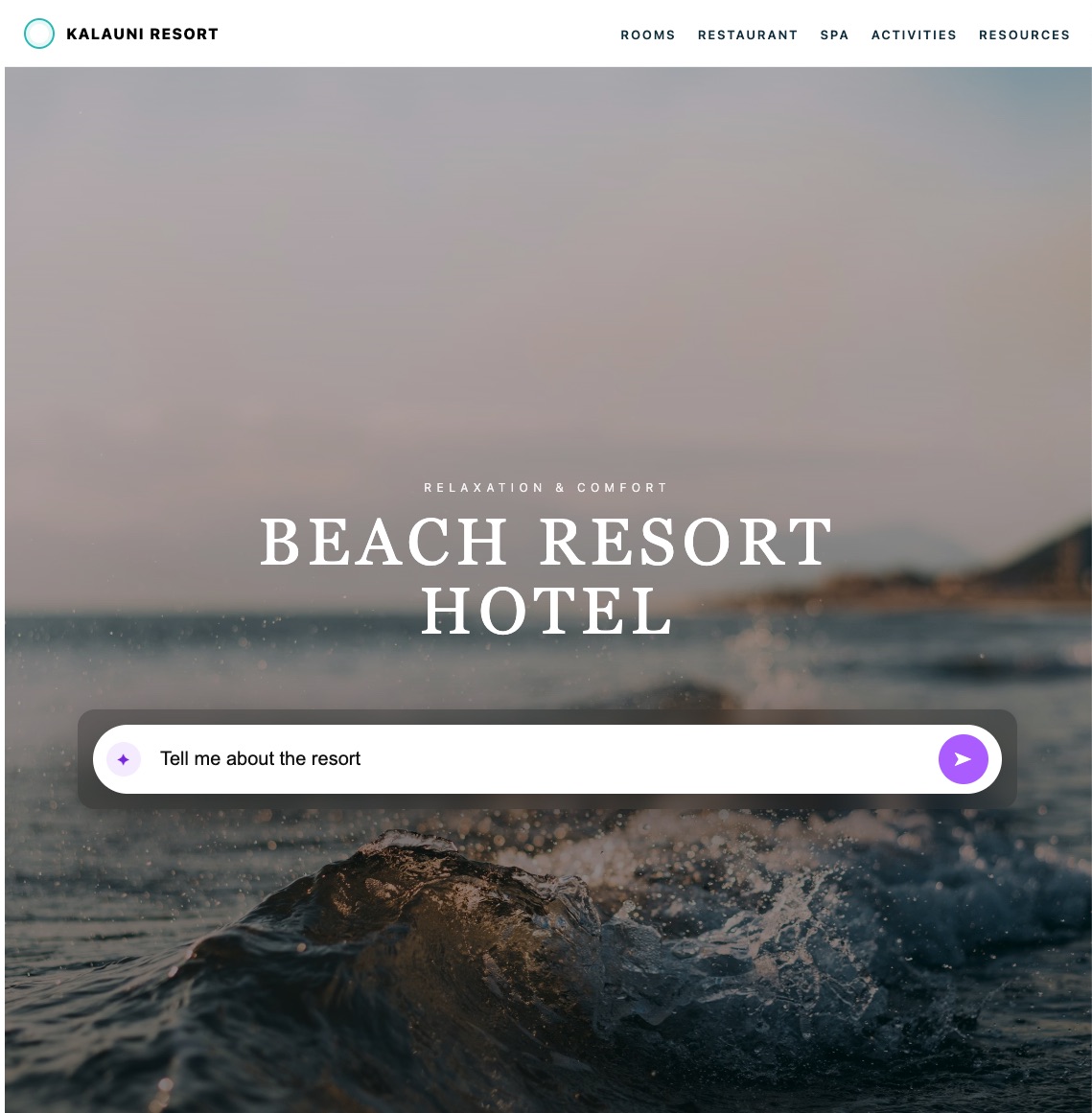 Search toolbar popup to cta