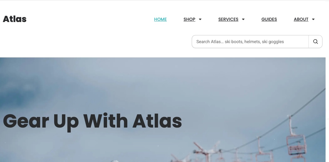 Search bar that directs to search