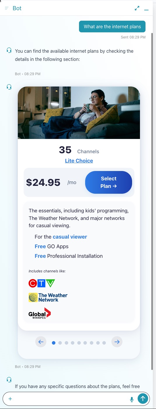 Slider Example internet plans