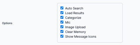 Search Result Options