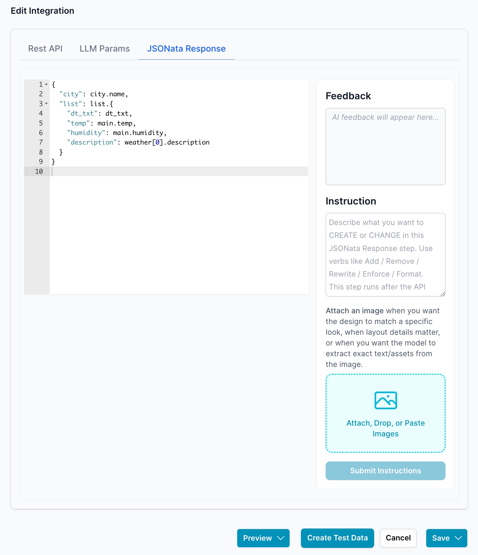 JSONata Configuration